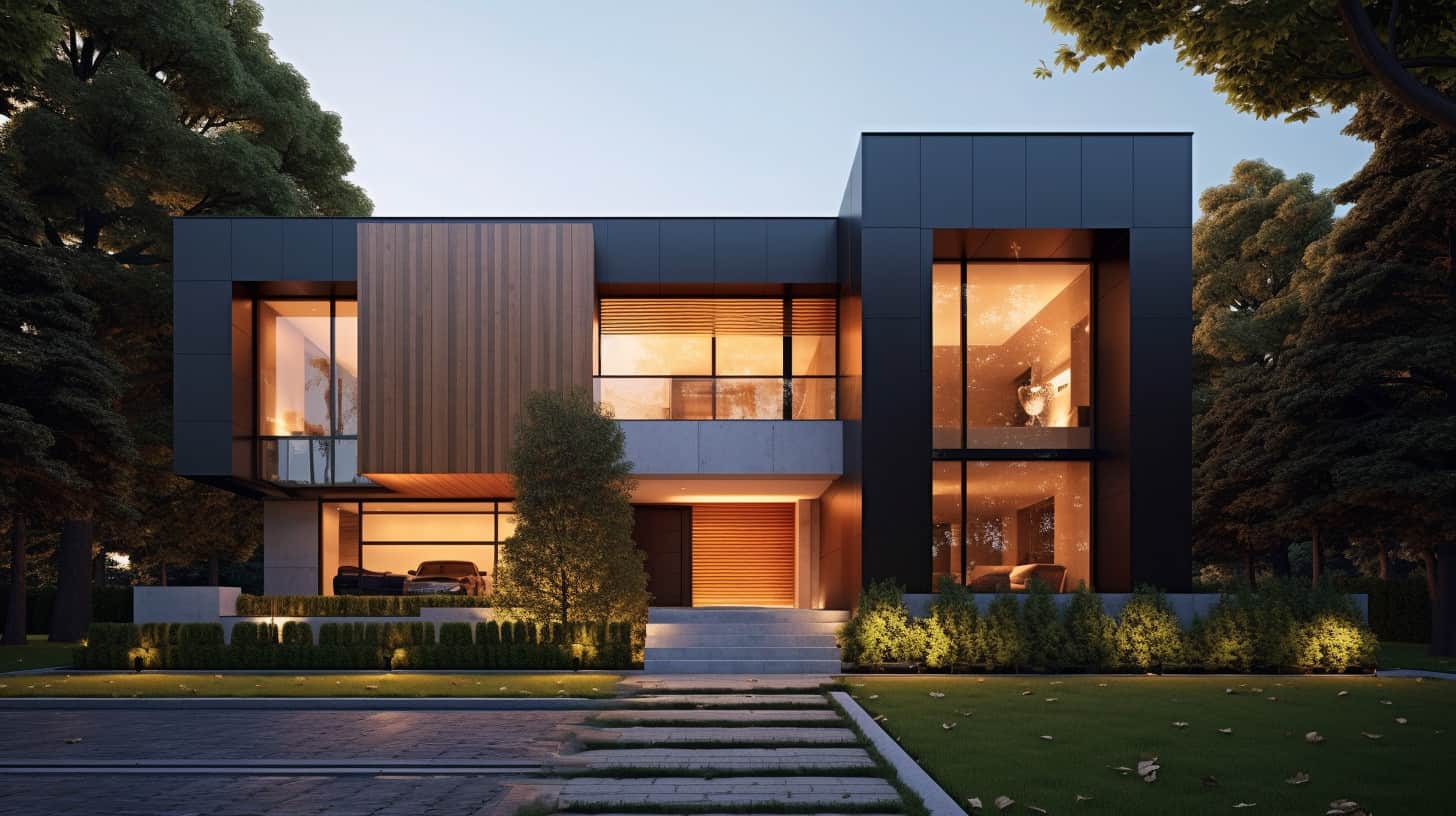 Exterior of a modern residential property